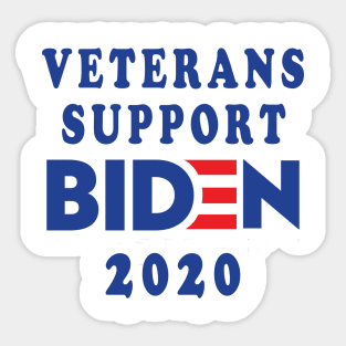 Veterans support Biden 2020 Sticker